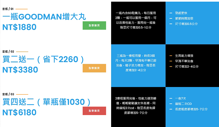 GOODMAN增大丸價格